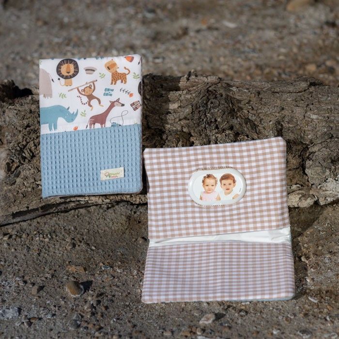 Porta toallitas para bebé con estampado de animales