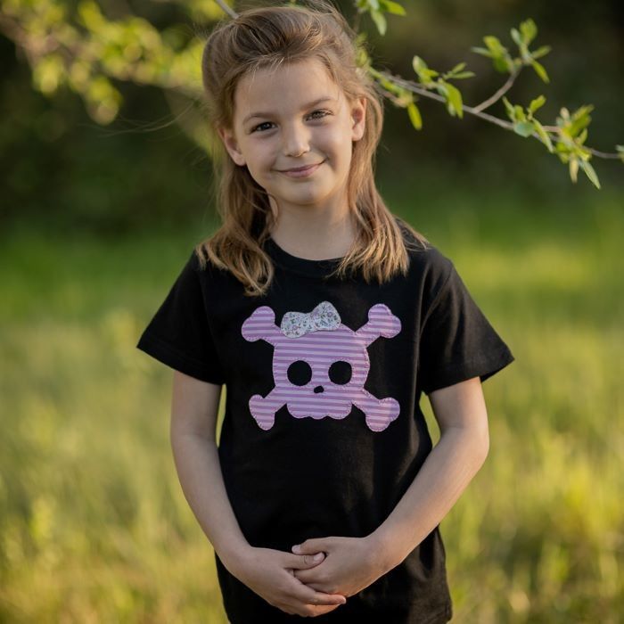 Calavera Pirata en rosa