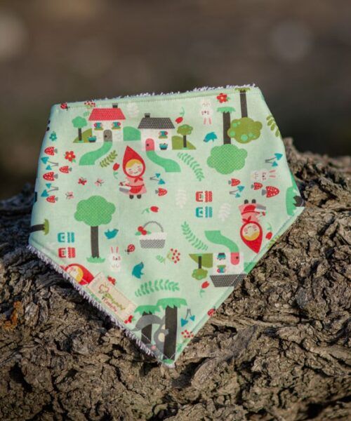 Bandana bebé de tela con estampado de Caperucita Roja