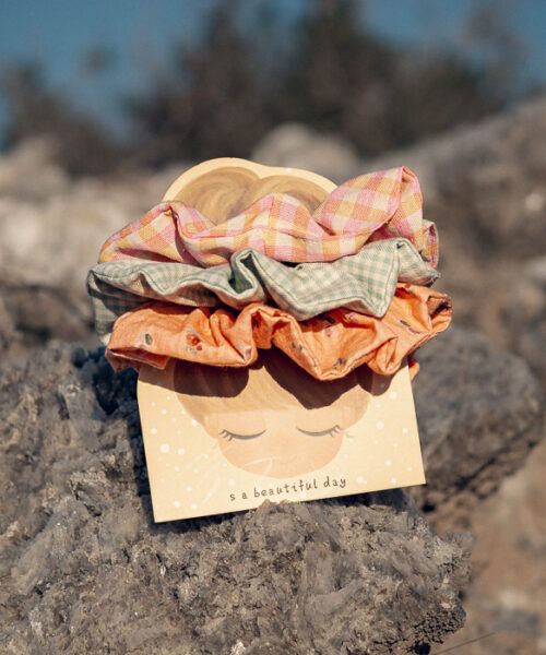 Pack de 3 coleteros en tonos suaves y estampados combinados