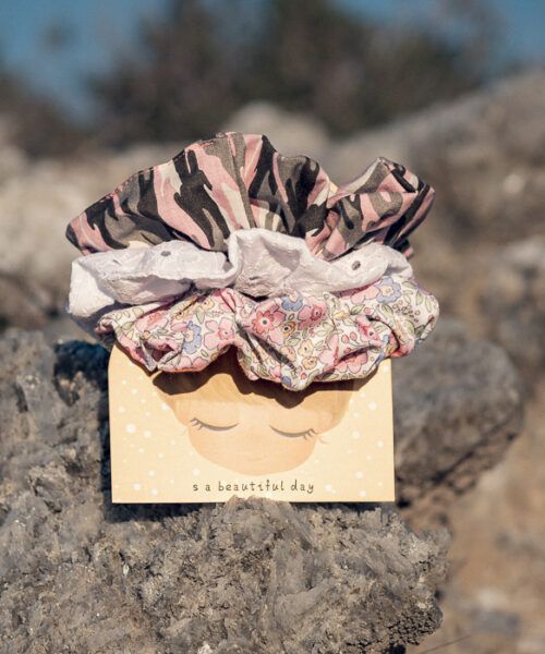 Pack de 3 coleteros combinados: floral, blanco y camuflaje rosa