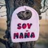 Babero infantil artesanal SOY MAÑA® con aplicación en tela de cachirulo.