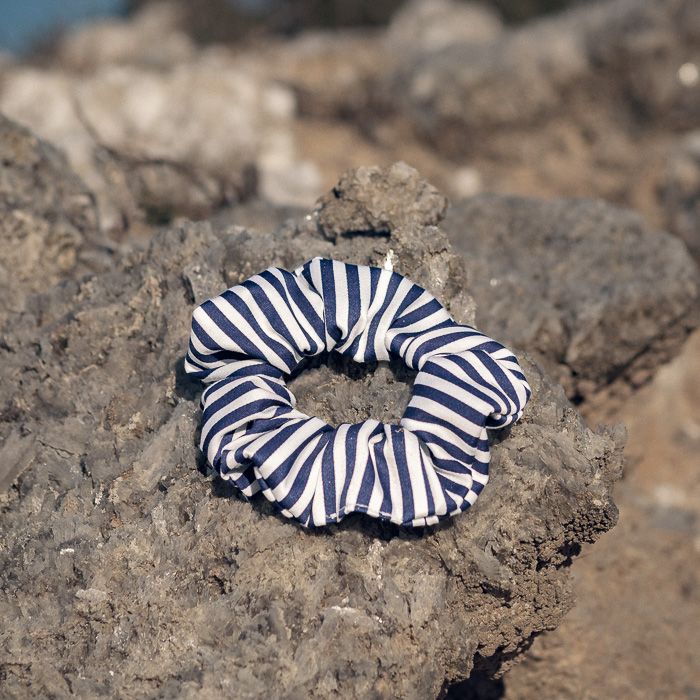 Coletero de tela a rayas azul marino y blanco - Imagen 3