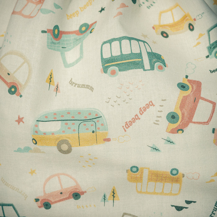 Mochila infantil grande de tela | Coches y vehículos - Imagen 3