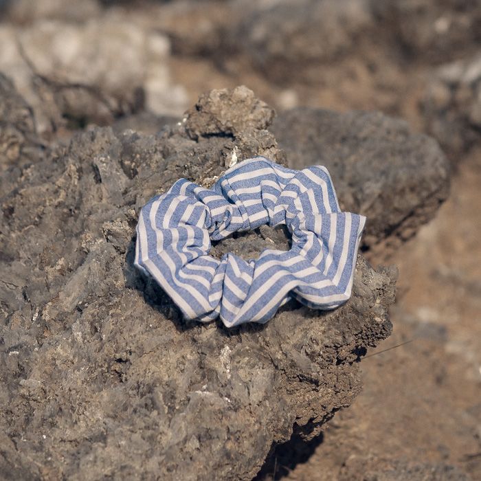 Coletero de tela a rayas en tonos azules - Imagen 5